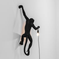 Seletti Monkey Lamp Collection - Black Monkey Lamp, White Monkey Lamp, Standing, Sitting, Hanging, Ceiling, and Swing