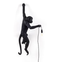 Seletti Monkey Lamp Collection - Black Monkey Lamp, White Monkey Lamp, Standing, Sitting, Hanging, Ceiling, and Swing