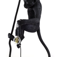 Seletti Monkey Lamp Collection - Black Monkey Lamp, White Monkey Lamp, Standing, Sitting, Hanging, Ceiling, and Swing