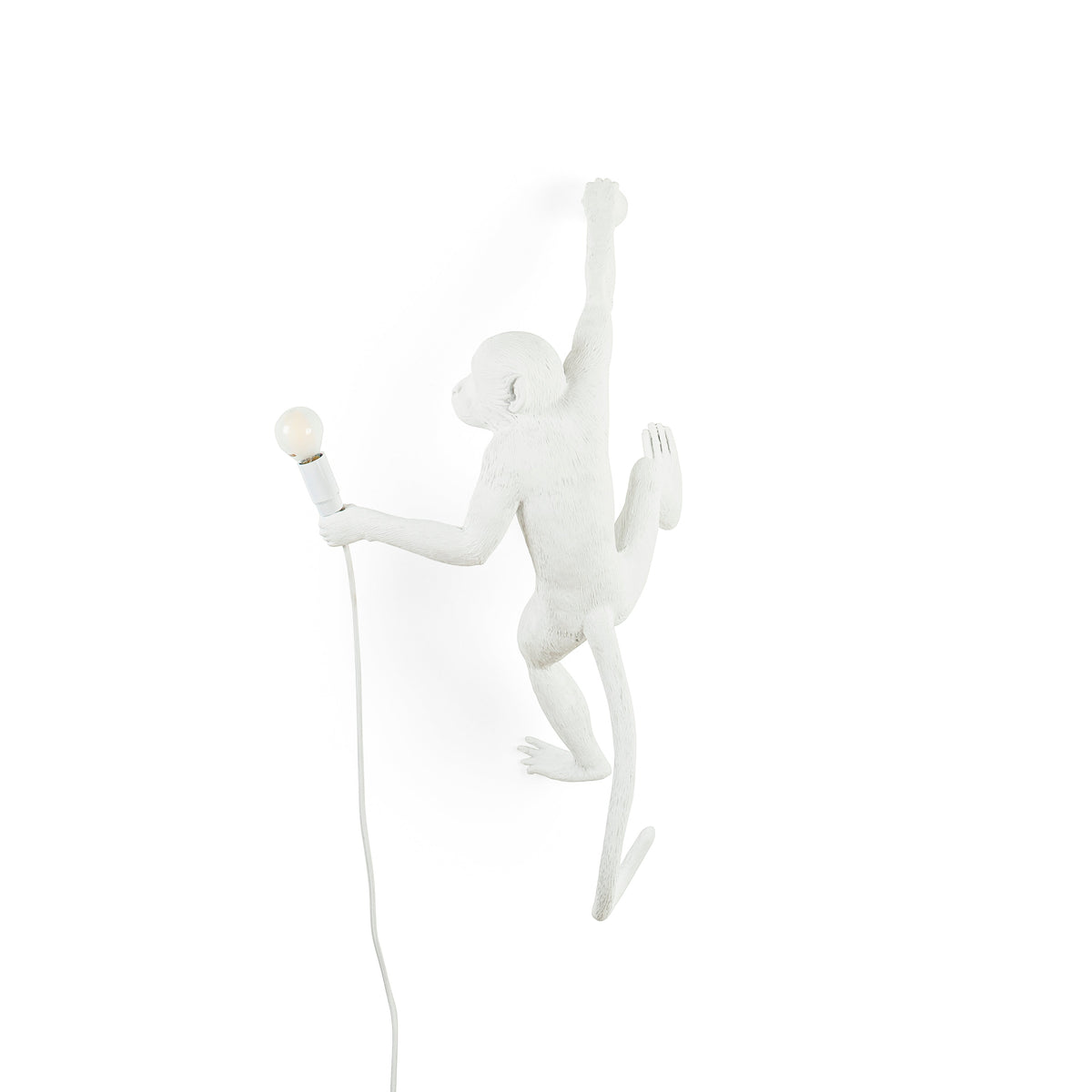 Seletti White Monkey Lamp, right-hand hanging version, view 3