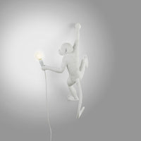 Seletti Monkey Lamp Collection - Black Monkey Lamp, White Monkey Lamp, Standing, Sitting, Hanging, Ceiling, and Swing