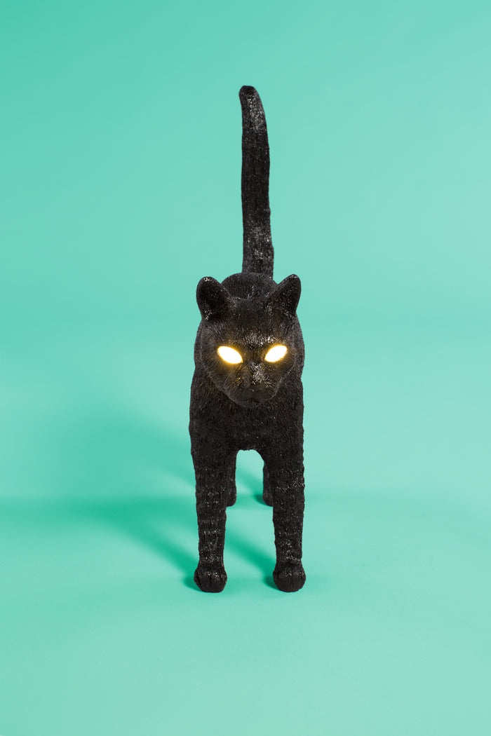 Jobby The Cat Lamp - Wireless Black LED Cat Lamp by Seletti