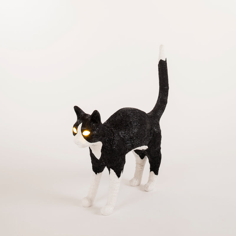 Jobby The Cat Lamp – Wireless Black & White LED Cat Lamp by Seletti