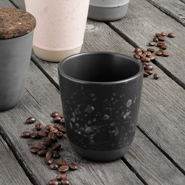 nordic black stoneware mug by aida with handmade finish for calm modern coffee moments
