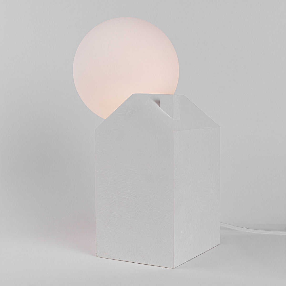 Seletti Dreamlike Table Lamp – Rising Sun Behind a House | Dimmable Concrete & Glass Lamp