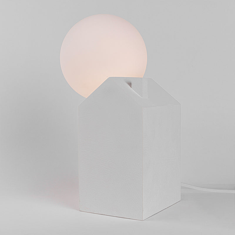 Seletti Dreamlike Table Lamp - Rising Sun Behind a House | Dimmable Concrete & Glass Lamp