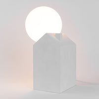 Seletti Dreamlike Table Lamp – Rising Sun Behind a House | Dimmable Concrete & Glass Lamp