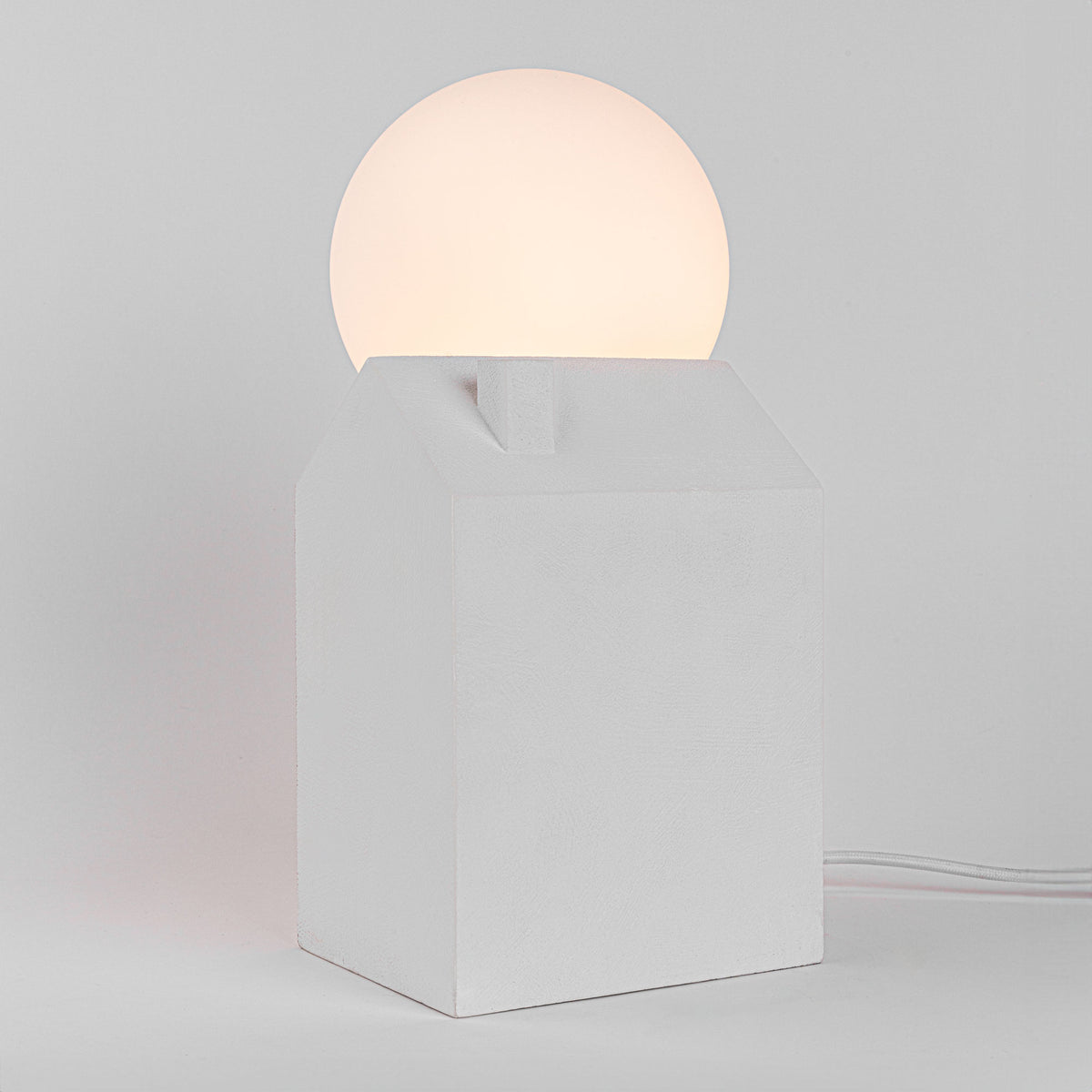 Seletti Dreamlike Table Lamp – Rising Sun Behind a House | Dimmable Concrete & Glass Lamp