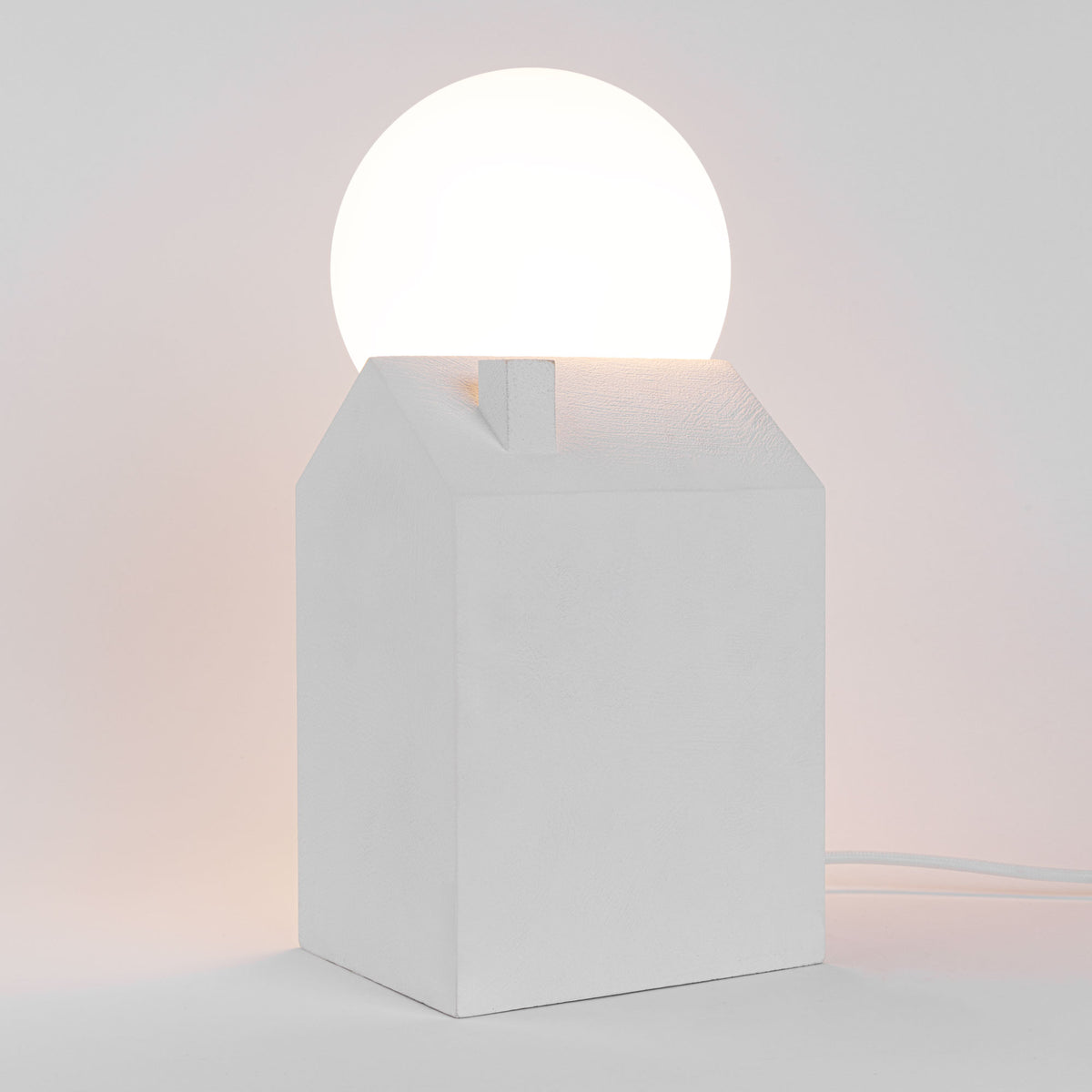 Seletti Dreamlike Table Lamp – Rising Sun Behind a House | Dimmable Concrete & Glass Lamp