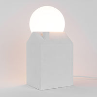 Seletti Dreamlike Table Lamp - Rising Sun Behind a House | Dimmable Concrete & Glass Lamp