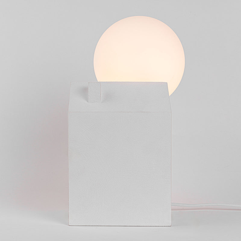 Seletti Dreamlike Table Lamp - Rising Sun Behind a House | Dimmable Concrete & Glass Lamp