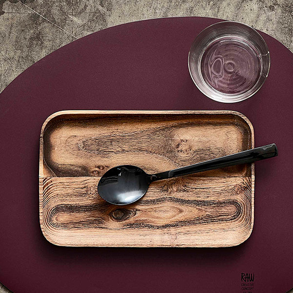 RAW by Aida Teak Wood Rectangular Plates