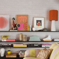 HKLIVING matt skin cone lamp base styled with lampshade for a calm cosy room