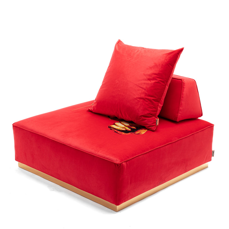 Poufs and Modular Sofa by Seletti and TOILETPAPER Home – Bold Statement Furniture with Golden Base (Multiple Designs) Modular Sofa