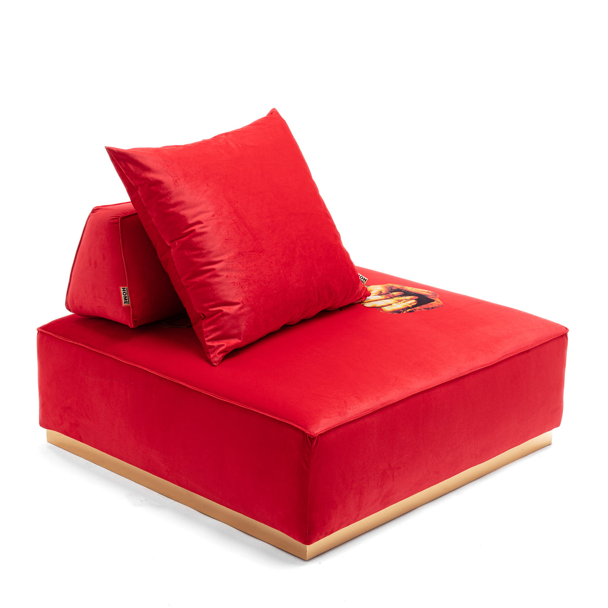 Poufs and Modular Sofa by Seletti and TOILETPAPER Home – Bold Statement Furniture with Golden Base (Multiple Designs) Modular Sofa