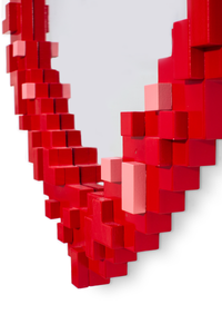 Seletti Pixel Mirror – Heart | Retro Arcade-Inspired Wall Mirror