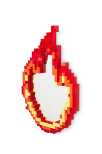 Seletti Pixel Mirror – Flame | Pixel Art-Inspired Wall Mirror