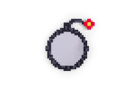 Seletti Pixel Mirror – Bomb | Bold 8-Bit Gaming Style Mirror