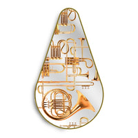 Seletti x TOILETPAPER Pear-Shaped Mirrors â€“ Gold Frame (Trumpets, Lipsticks, Drill, Tongue, Seagirl)