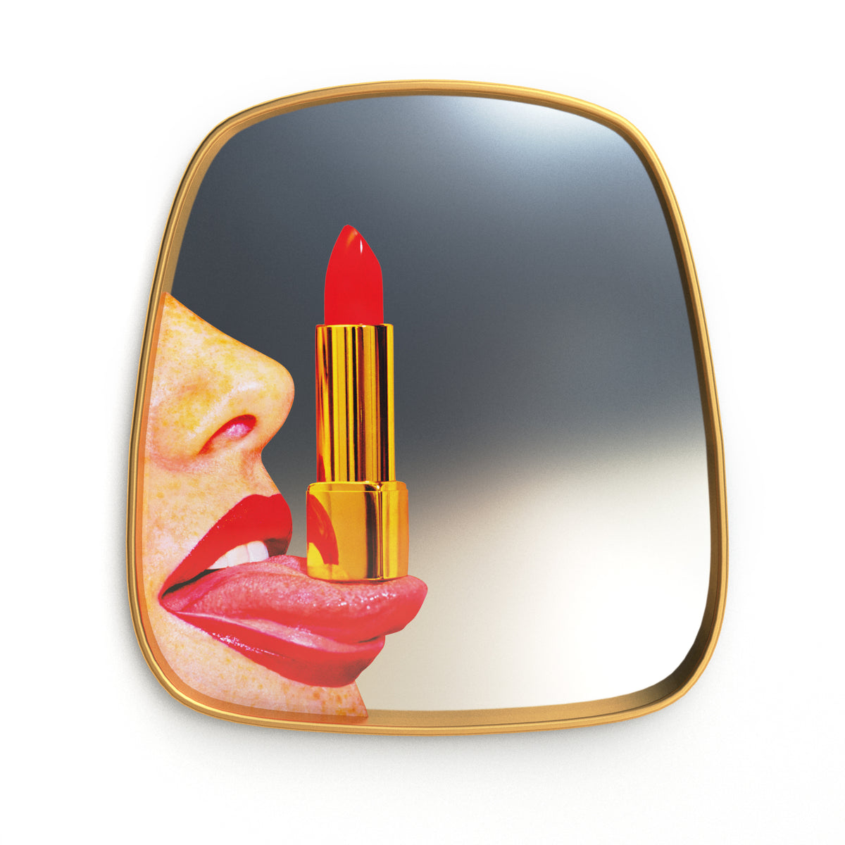 Seletti x TOILETPAPER Gold-Framed Mirrors – Two Sizes, Surreal Pop Art Designs