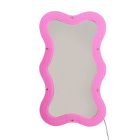 Supercurve Mirrors - Tall & Tiny Tall Illuminated Pink Mirrors by Seletti