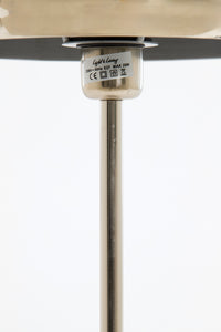 close-up of shiny nickel lampholder on Light & Living Surin table lamp
