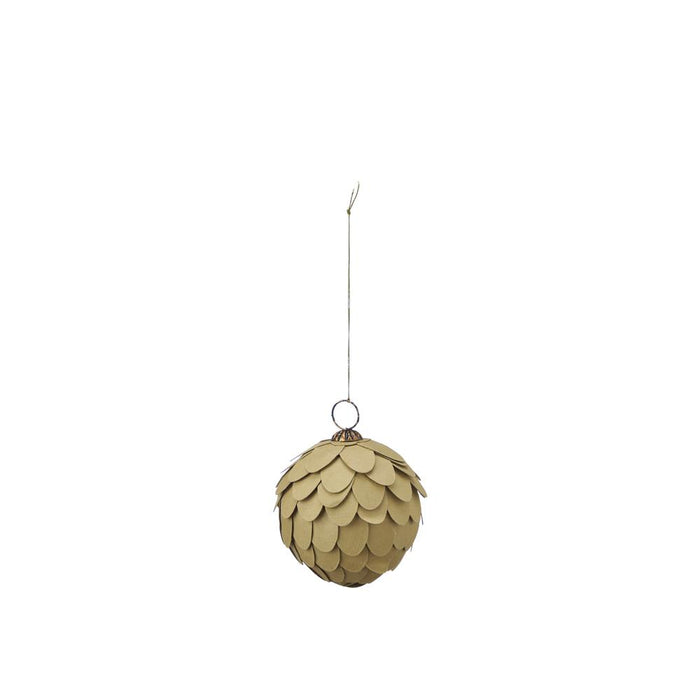 Eco Christmas Bauble, Olive Green - Set of 6