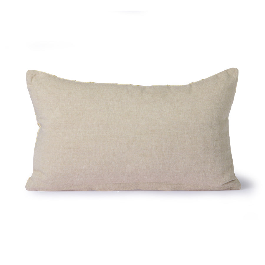 CREAM CUSHION WITH STITCHED LINES (30X50)