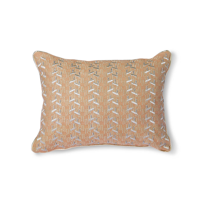 NUDE CUSHION WITH SILVER PATCHES (30X40)