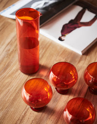 Funky Orange Glassware Set, hkliving