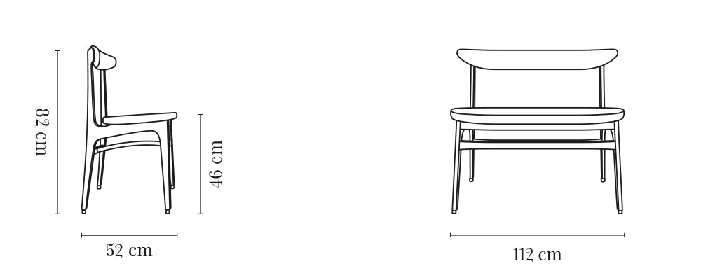 Dimensions drawing of the 200-190 Bench by 366 Concept