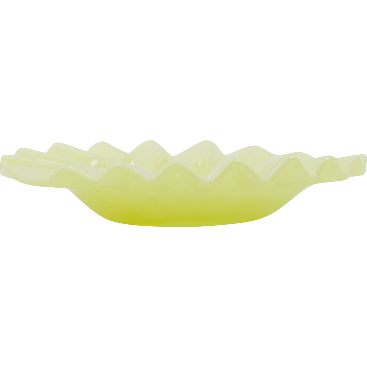 House Doctor Wave Decorative Bowl – Yellow Glass Dish