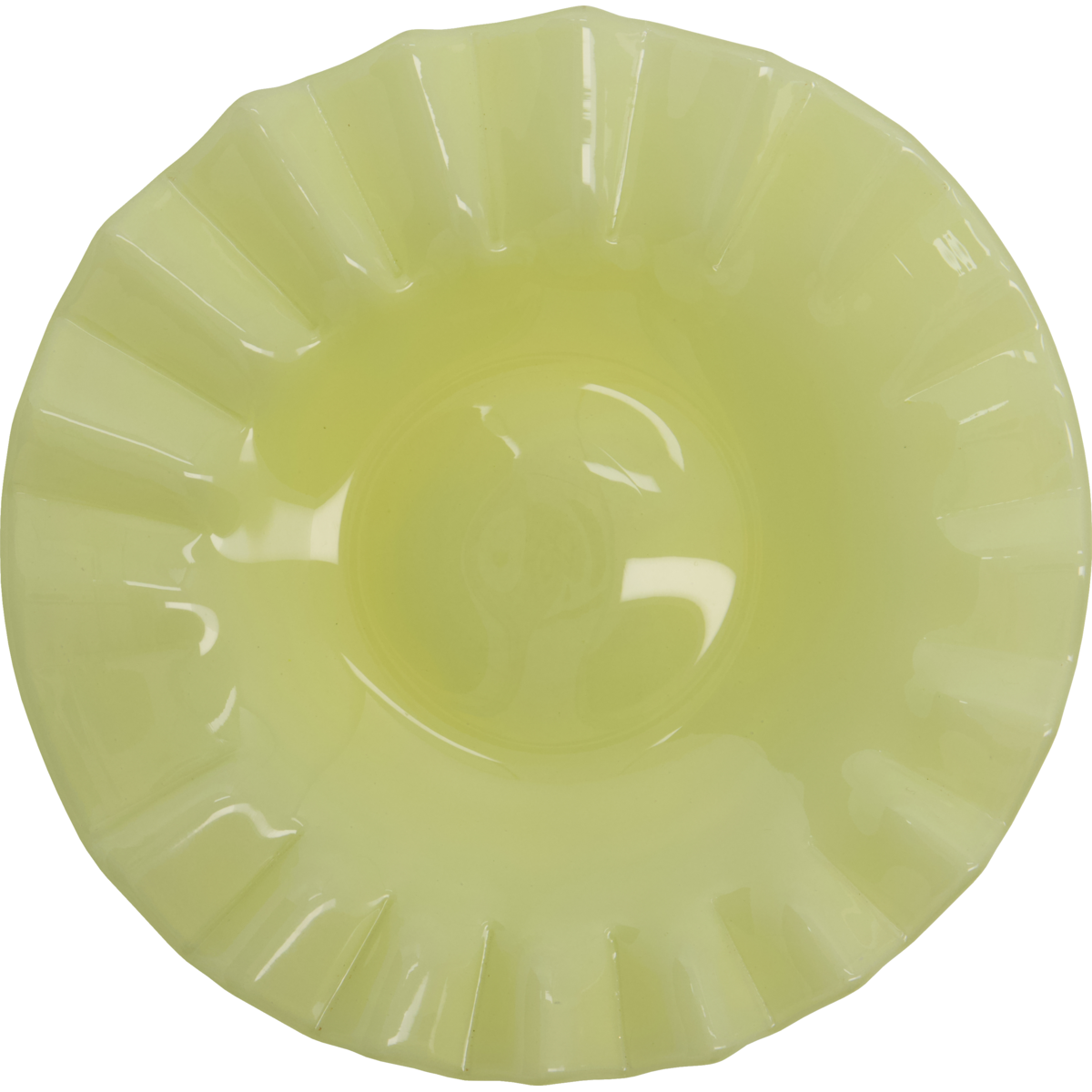 House Doctor Wave Decorative Bowl – Yellow Glass Dish