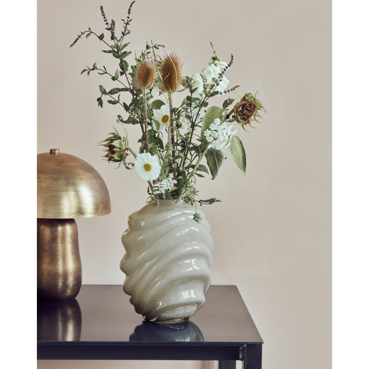 House Doctor Desert Vase - Light Grey Ceramic Vase