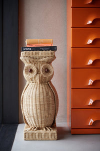 Rattan, Owl, Side Table