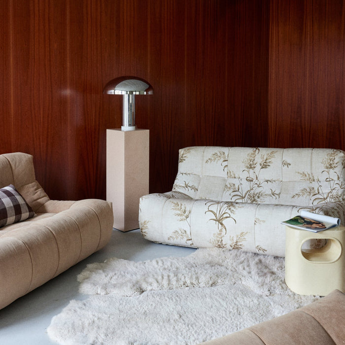 Mirror Block Pillar, Nude, Blush Pink by hkliving, Mirror Pedestal, Mirror Column