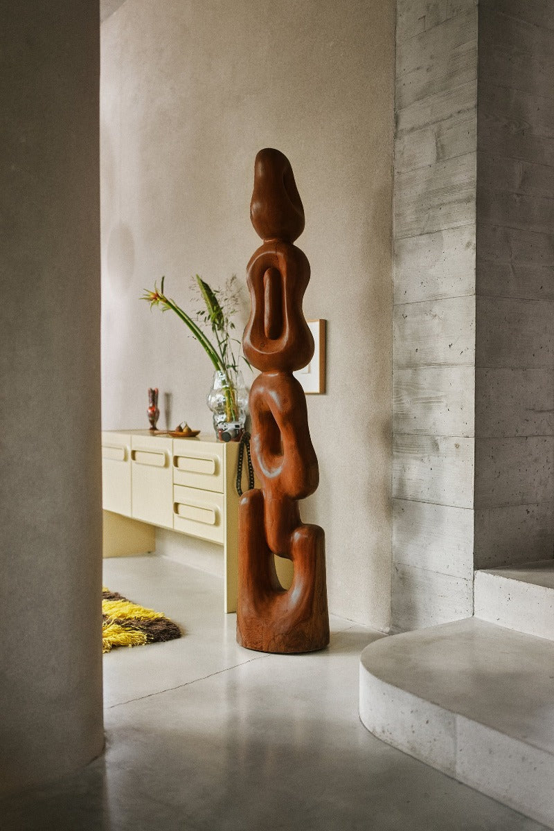 Vertigo Teak Wood Art Sculpture, 2m tall, HKLIVING