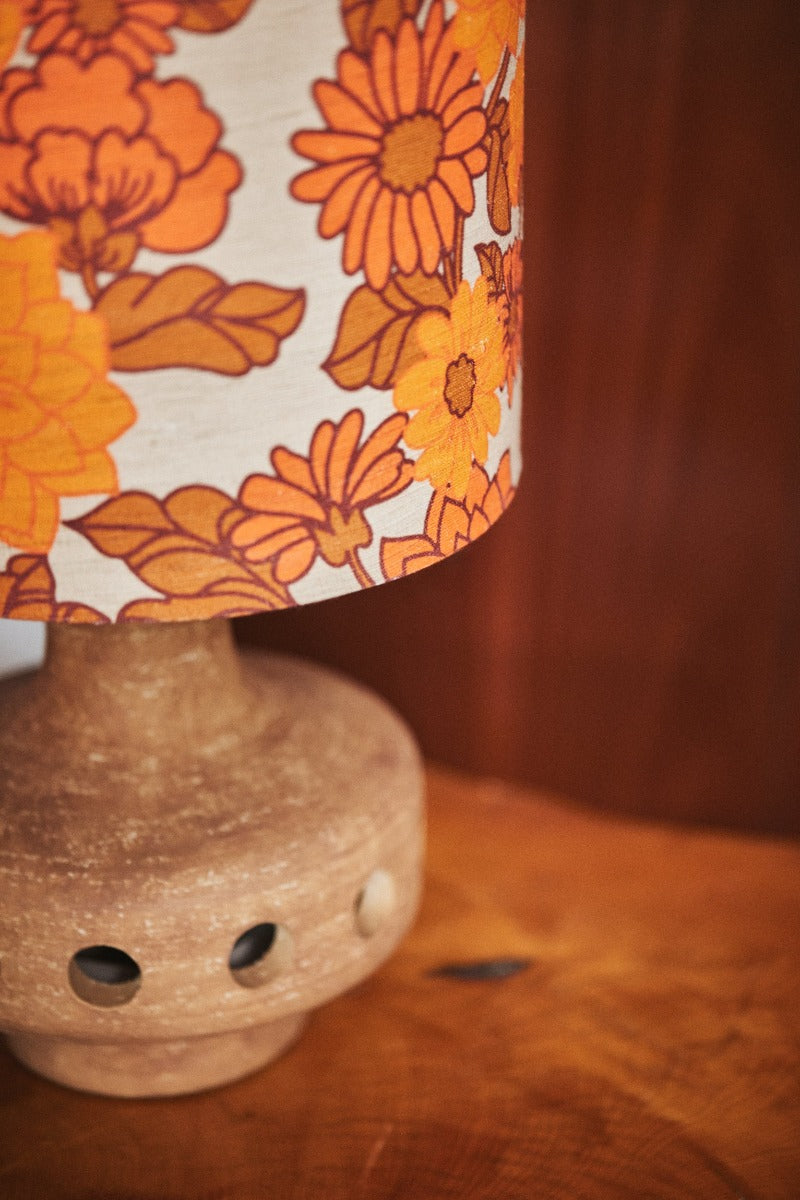 Silk Lamp Shade, Petal, 70s Orange Red, hkliving