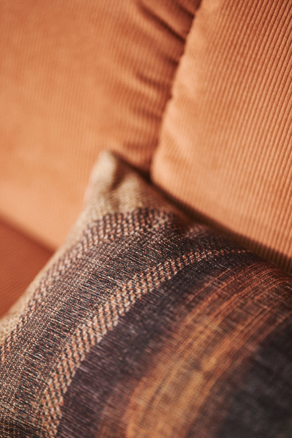 HKLIVING Elongated Gradient Cushion, Earth Tones