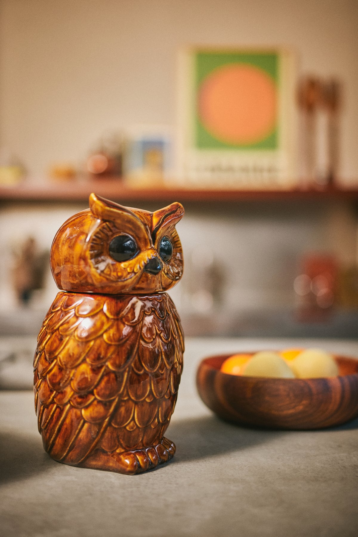 Ceramic Owl Jar, hkliving