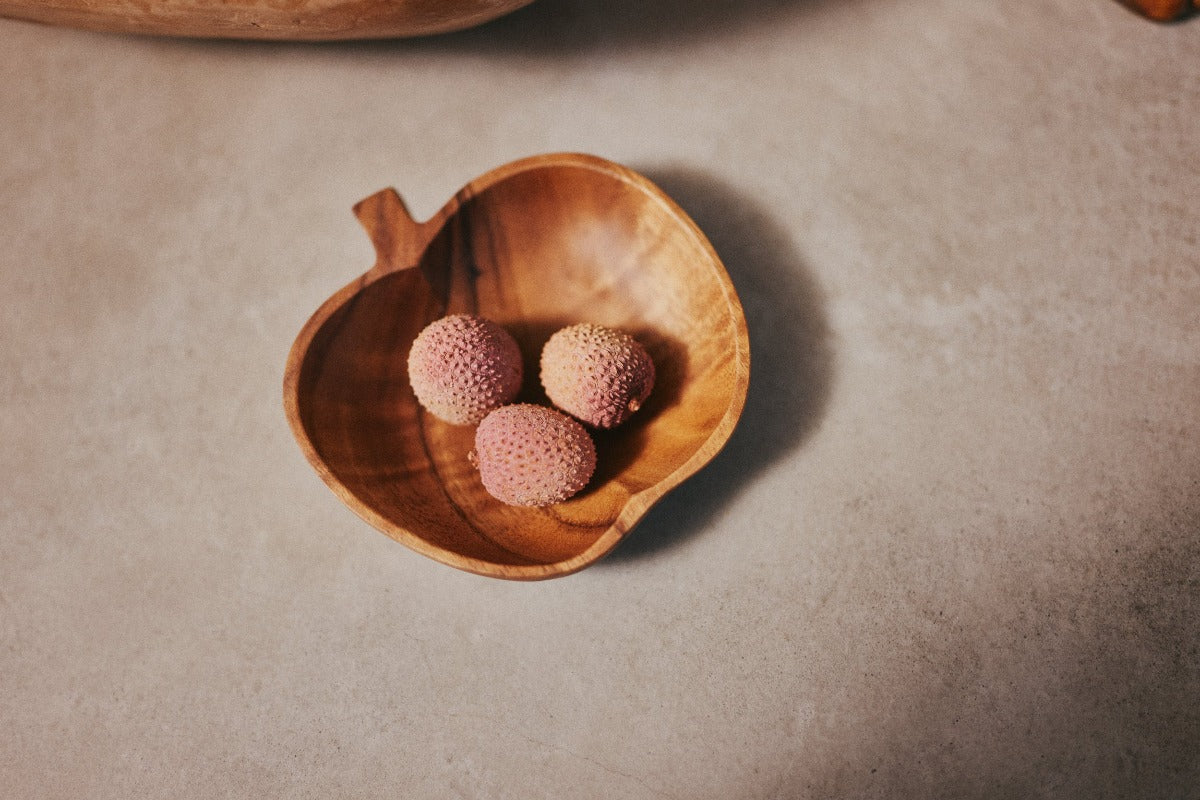 Acacia Bowl, Apple Shaped, hkliving