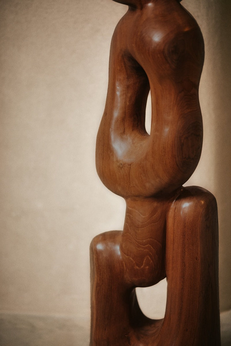 Vertigo Teak Wood Art Sculpture, 2m tall, HKLIVING