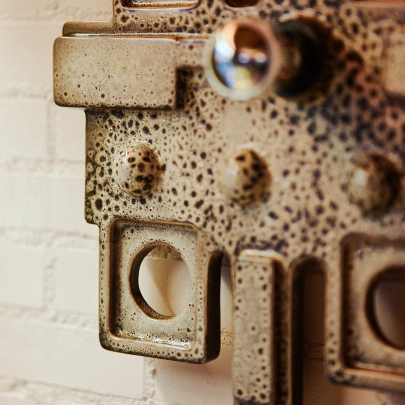 ceramic moulded wall light with mirror dipped light bulb from hkliving