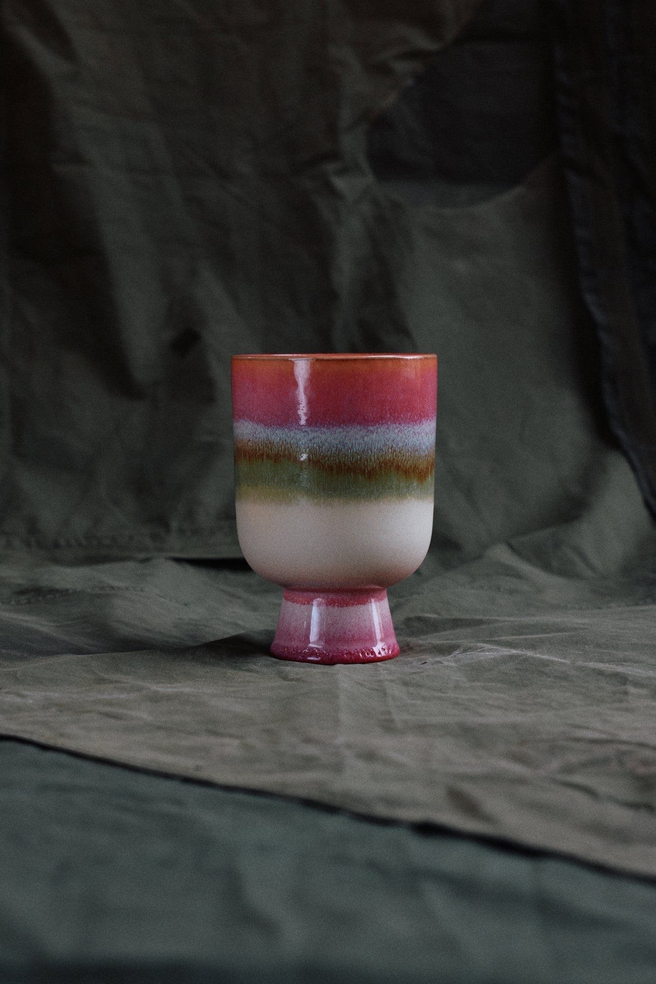 Retro Flower Pot in Rosefield by HKLIVING – Stoneware Planter with Reactive Glaze