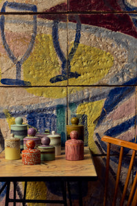 HKLIVING 70s ceramics collection shoot featuring the Jello storage jar