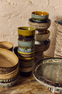 70s Ceramics Coffee Mugs in Indulgence by HKLIVING, campaign shot