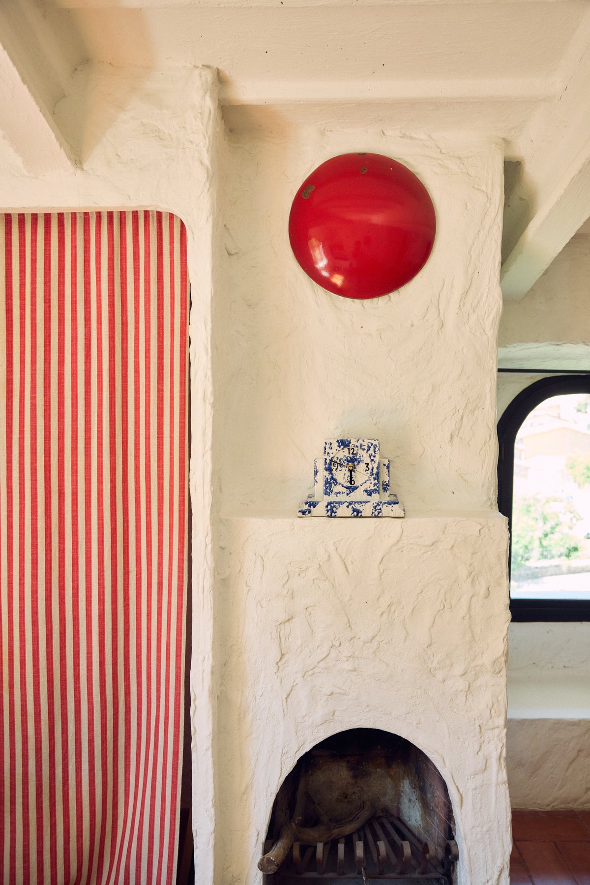 Blue Mantle Clock by HKLIVING, styled in a room setting