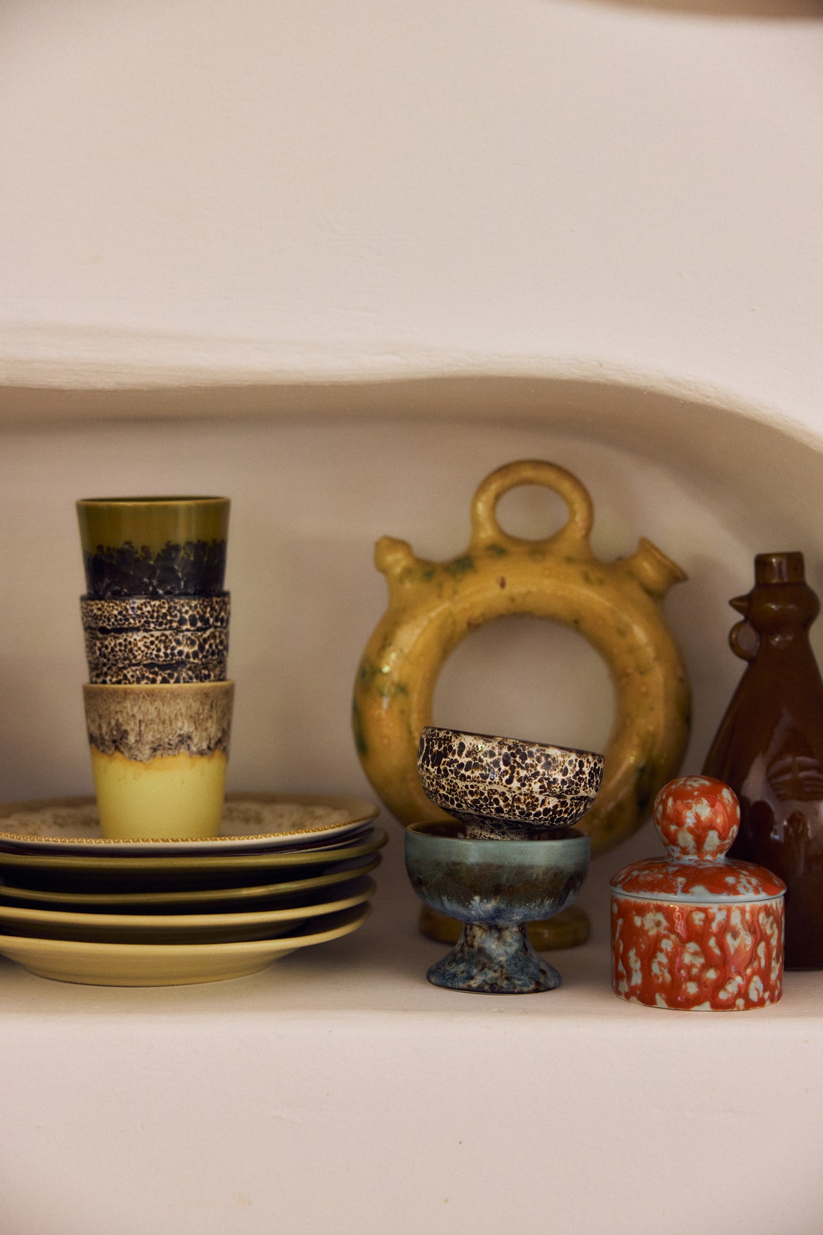 HKLIVING 70s ceramics collection campaign styling featuring the Jello storage jar