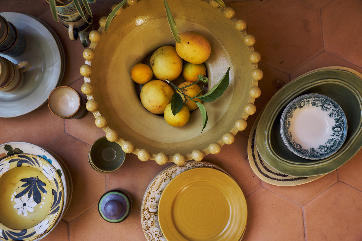 Ceramic Rustic Oven Dish in Olive Green by HKLIVING – additional lifestyle shot
