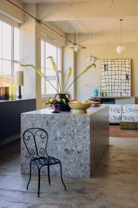Robust Ceramic Bowl in Mustard by HKLIVING – lifestyle styling shot